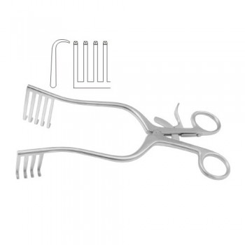 Norfolk-Norwich Self Retaining Retractor 4 x 5 Blunt Prongs Stainless Steel, 22 cm - 8 3/4"
